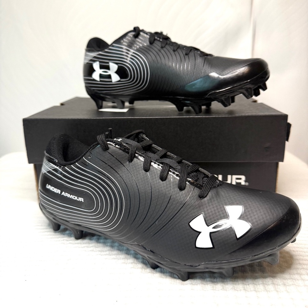 Under Armour  Kids Speed Phantom Jr. Football Cleats, Balck, 6Y